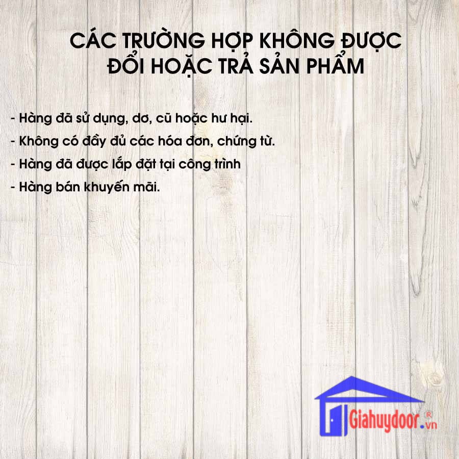 TIÊU CHUẨN KỸ THUẬT SẢN PHẨM CÔNG TY WIN QUY ĐỊNH BẢO HÀNH THƯƠNG HIỆU-GIA HUY DOOR