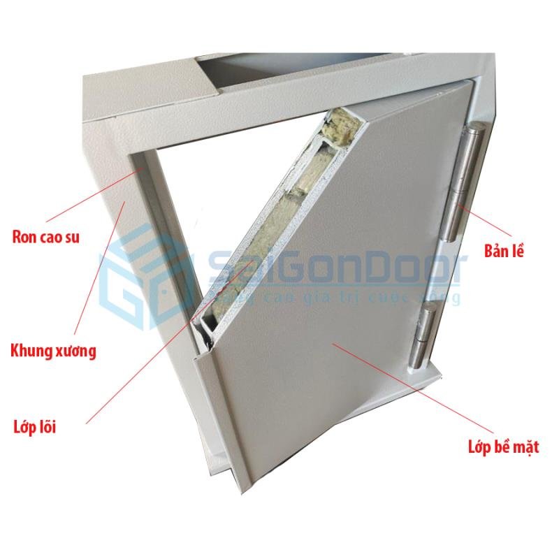 Hình ảnh cấu tạo cửa thép chống cháy